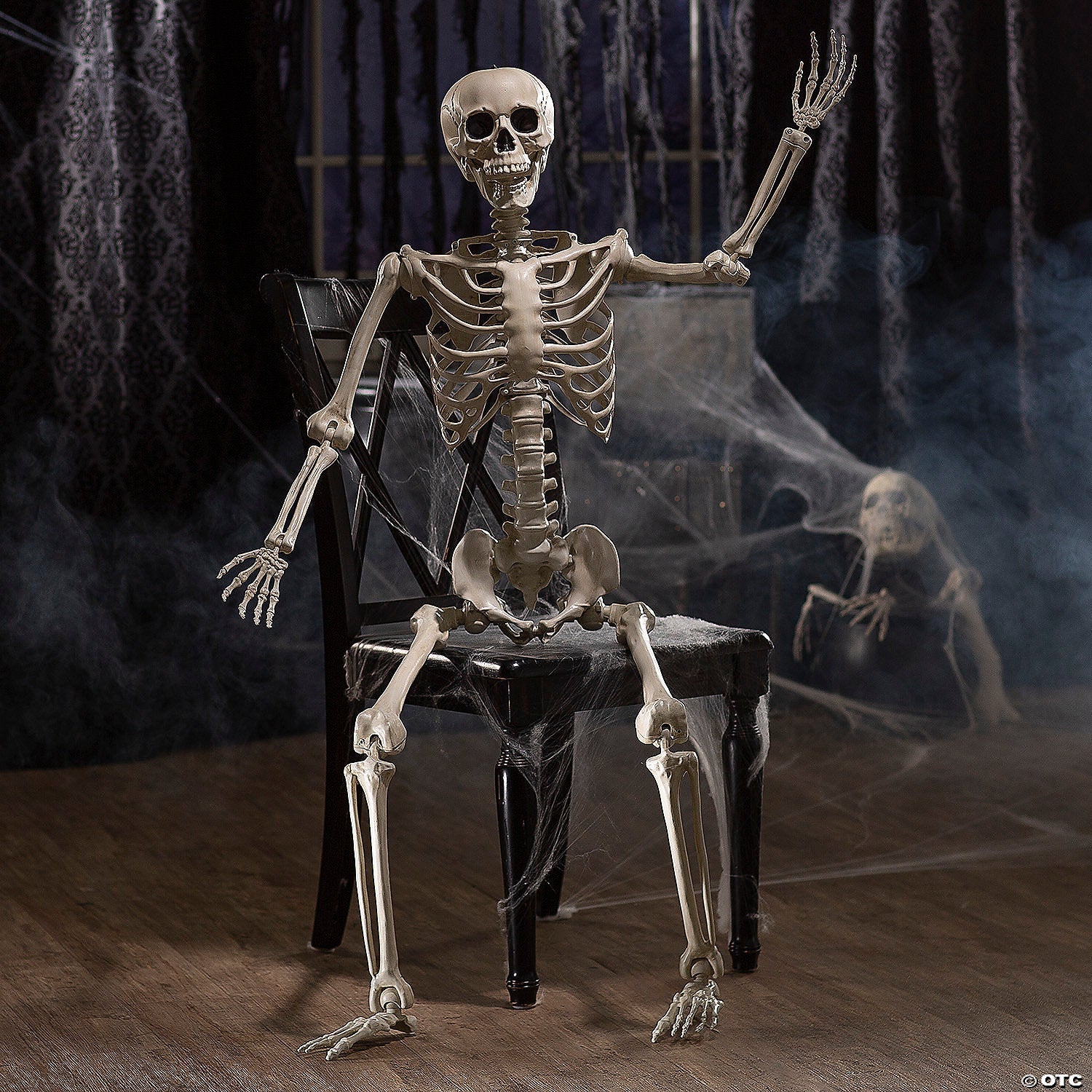 5 Ft. Life-Size Posable Plastic Skeleton Halloween Decoration