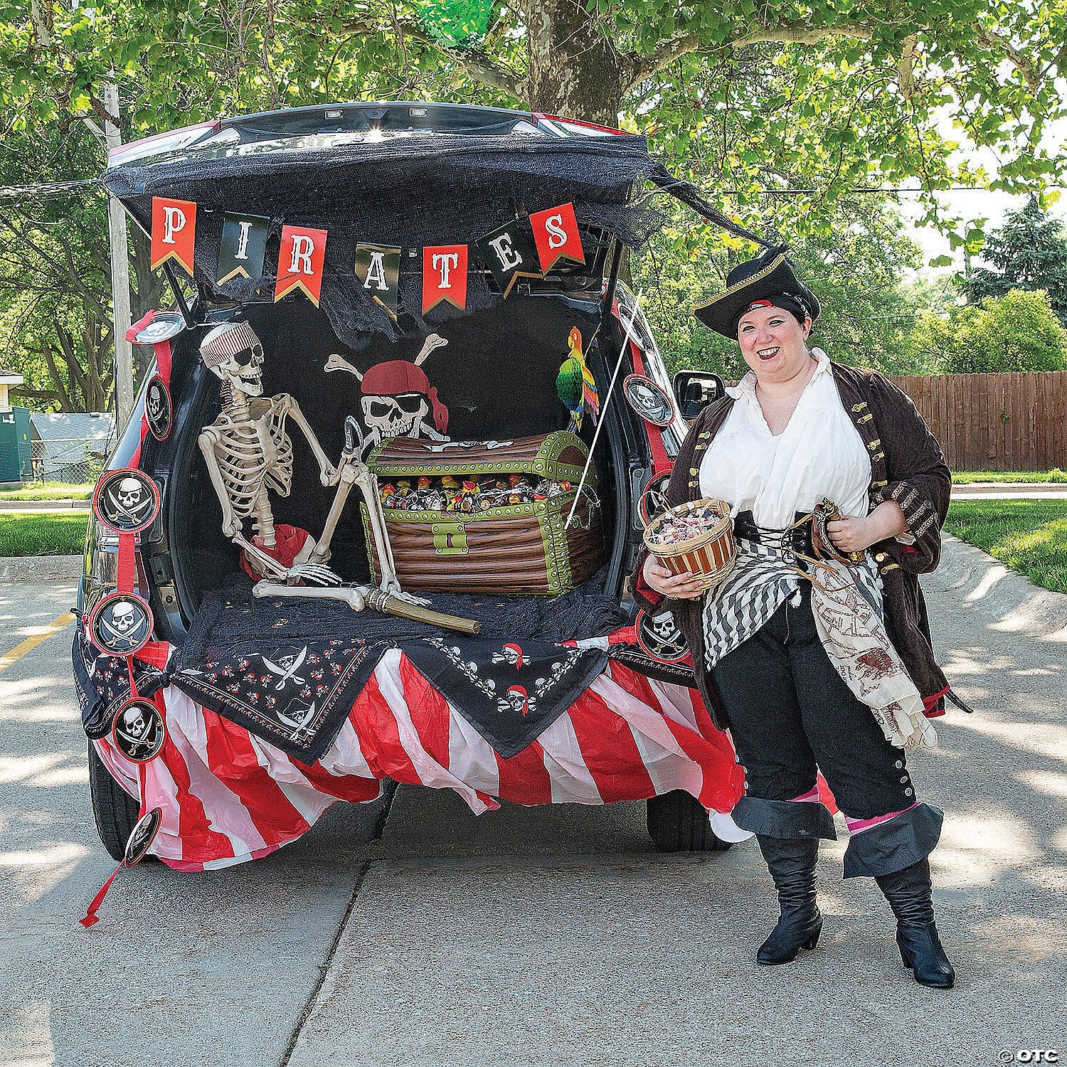 5 Ft. Posable Pirate Skeleton Halloween Decoration