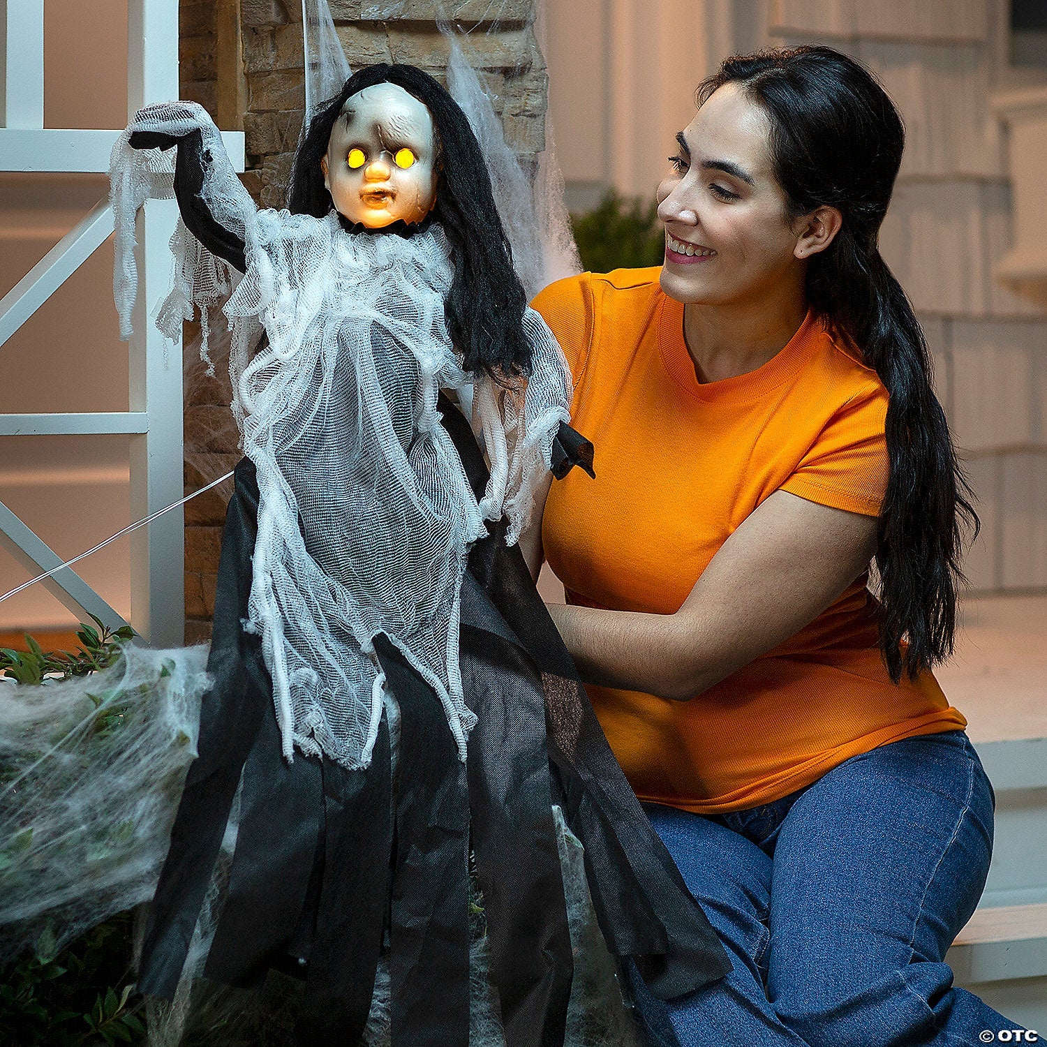 53" Light-Up Halloween Spooky Doll Yard Stake Decorations - 3 Pc.