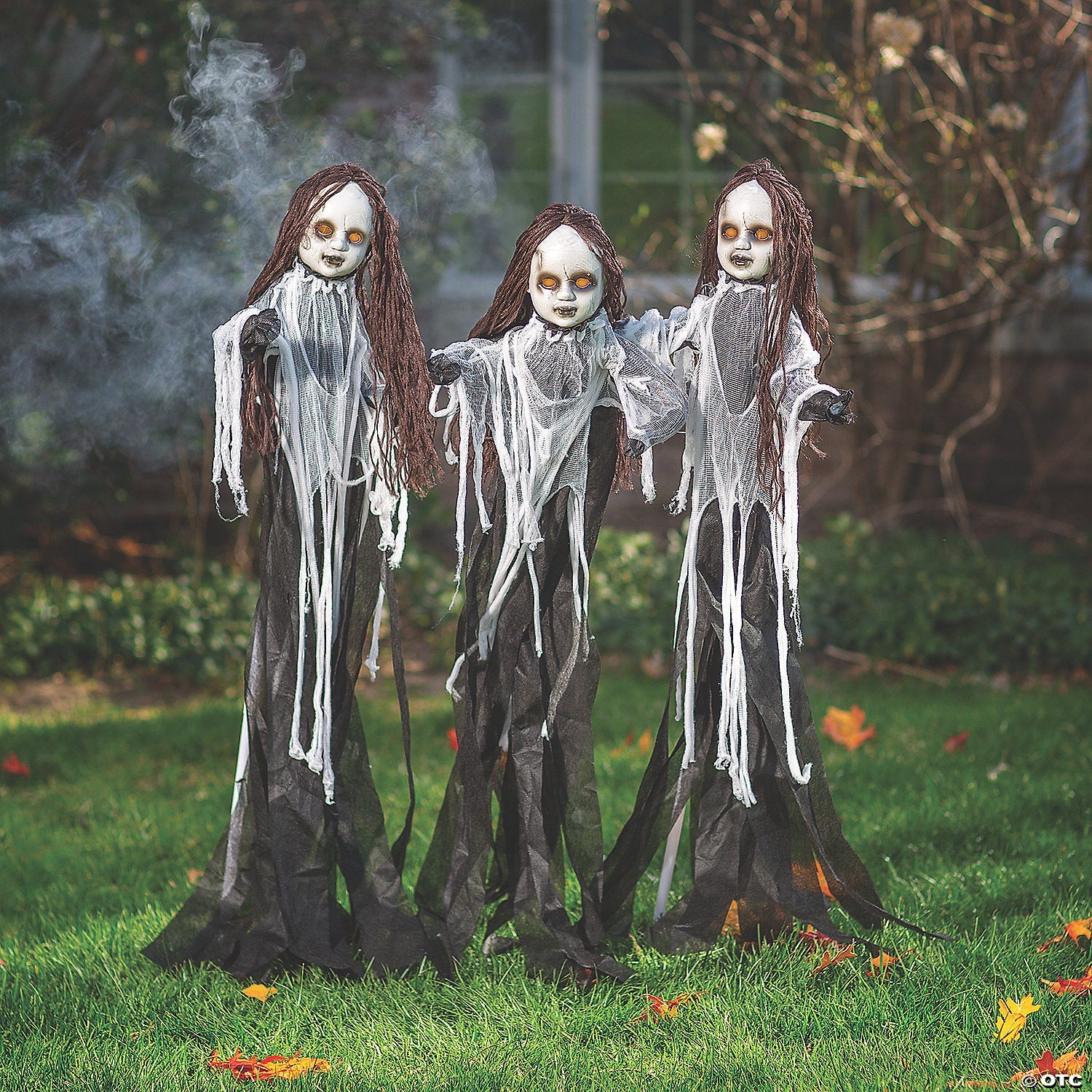 53" Light-Up Halloween Spooky Doll Yard Stake Decorations - 3 Pc.