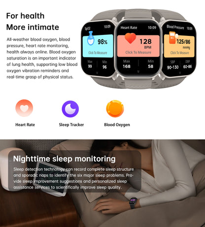 2.01" Smart Watch – Bluetooth Call, Fitness & Wellness