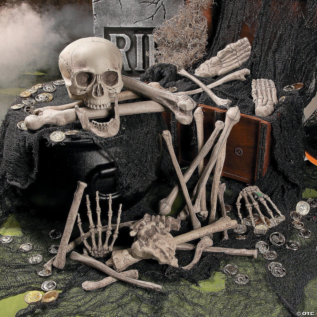 6" - 12" Bag of Human Bones Plastic Halloween Decoration - 28 Pc.