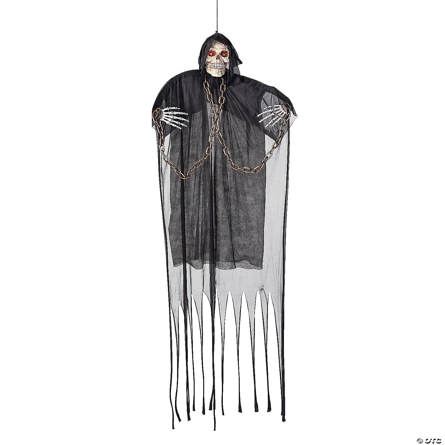 6 Ft. 2 3/4" Hanging Chained Grim Reaper Animated Prop Halloween Decoration