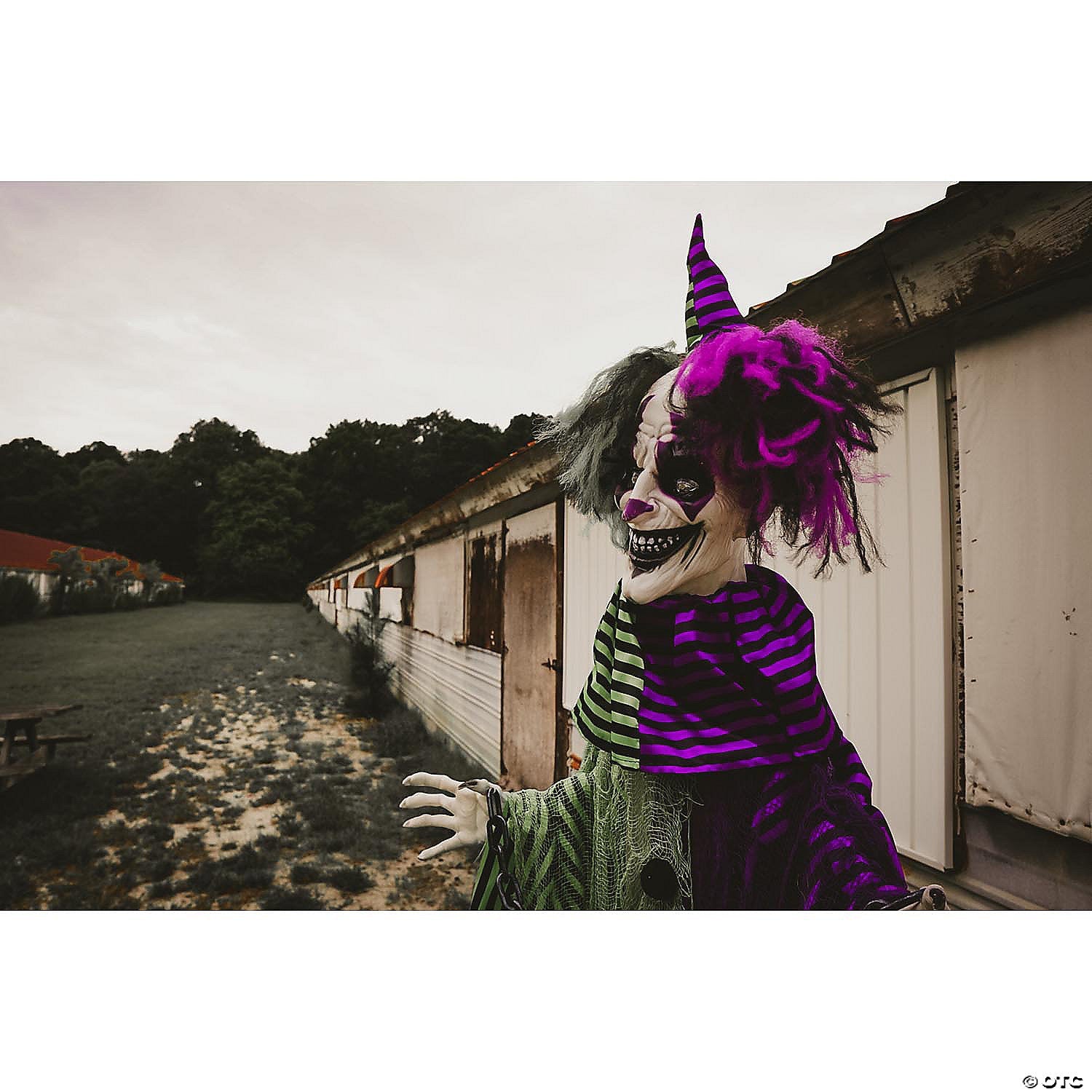 6 Ft. Animated Scary Talking Clown Standing Halloween Decoration