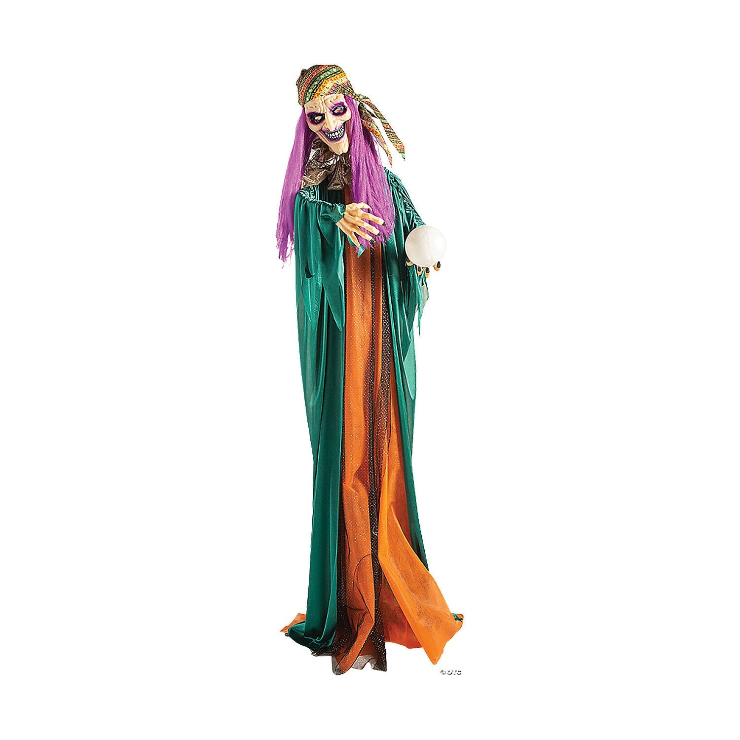 6 Ft. Animated Standing Fortune Teller Witch Halloween Decoration