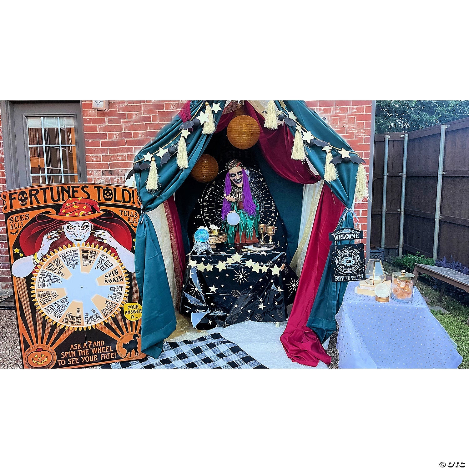 6 Ft. Animated Standing Fortune Teller Witch Halloween Decoration