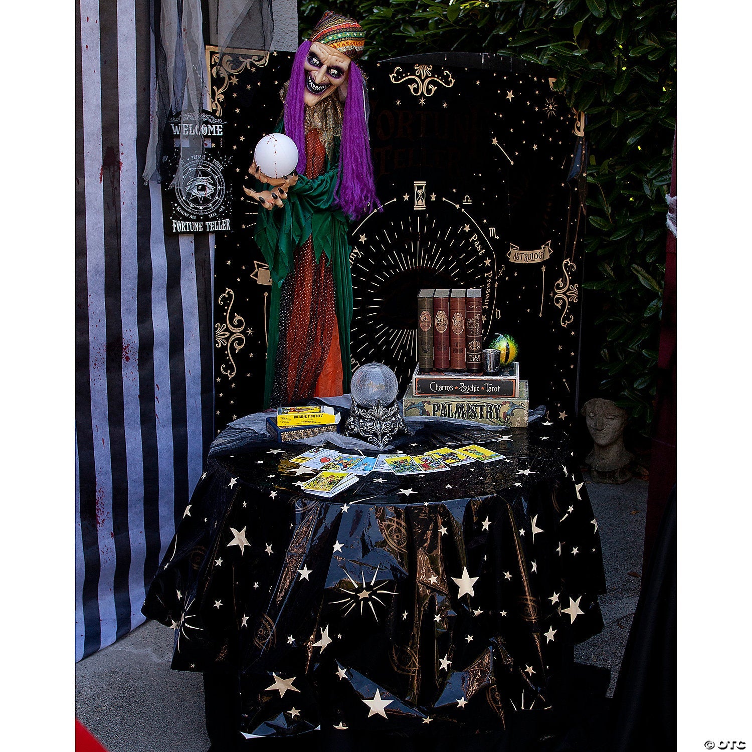 6 Ft. Animated Standing Fortune Teller Witch Halloween Decoration
