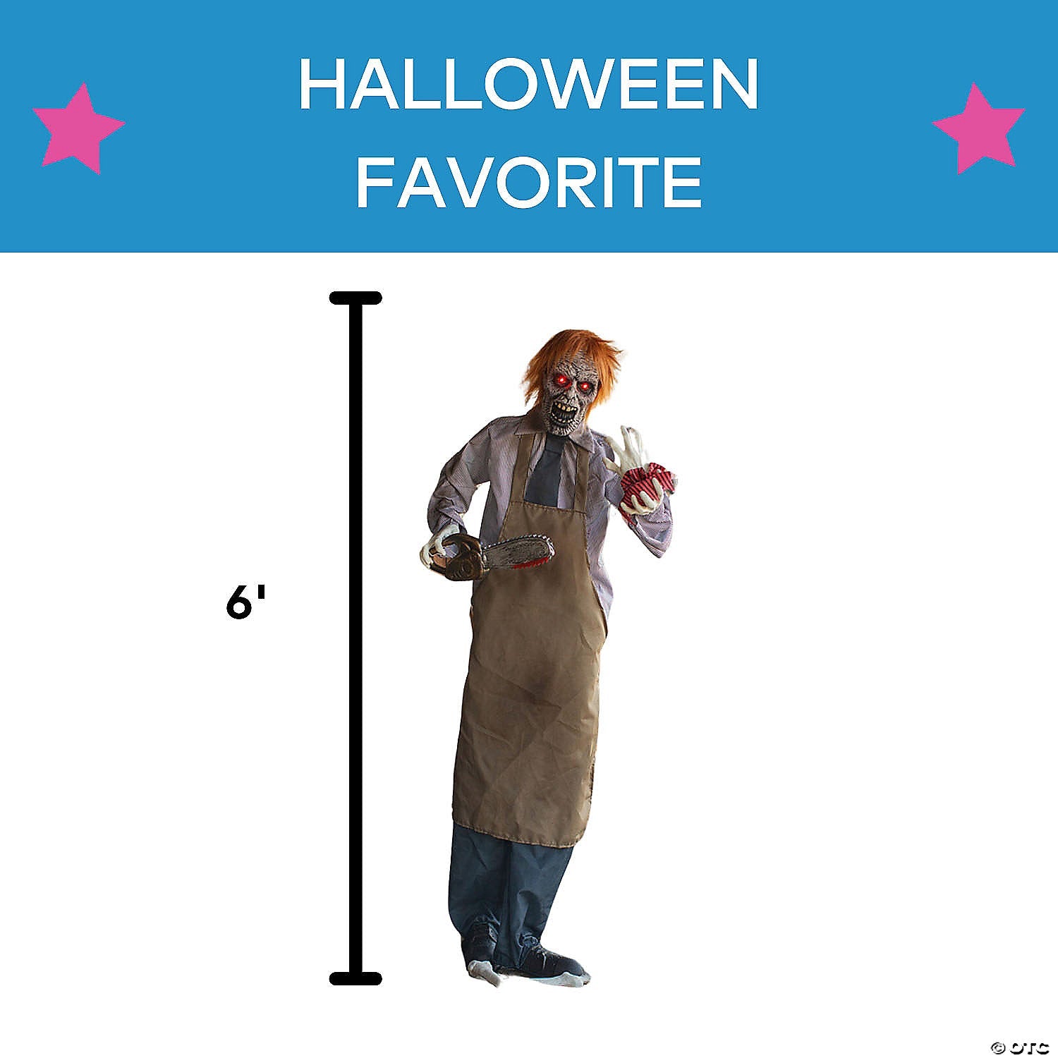 6 Ft. Life-Size Animated Chainsaw Man Standing Halloween Decoration