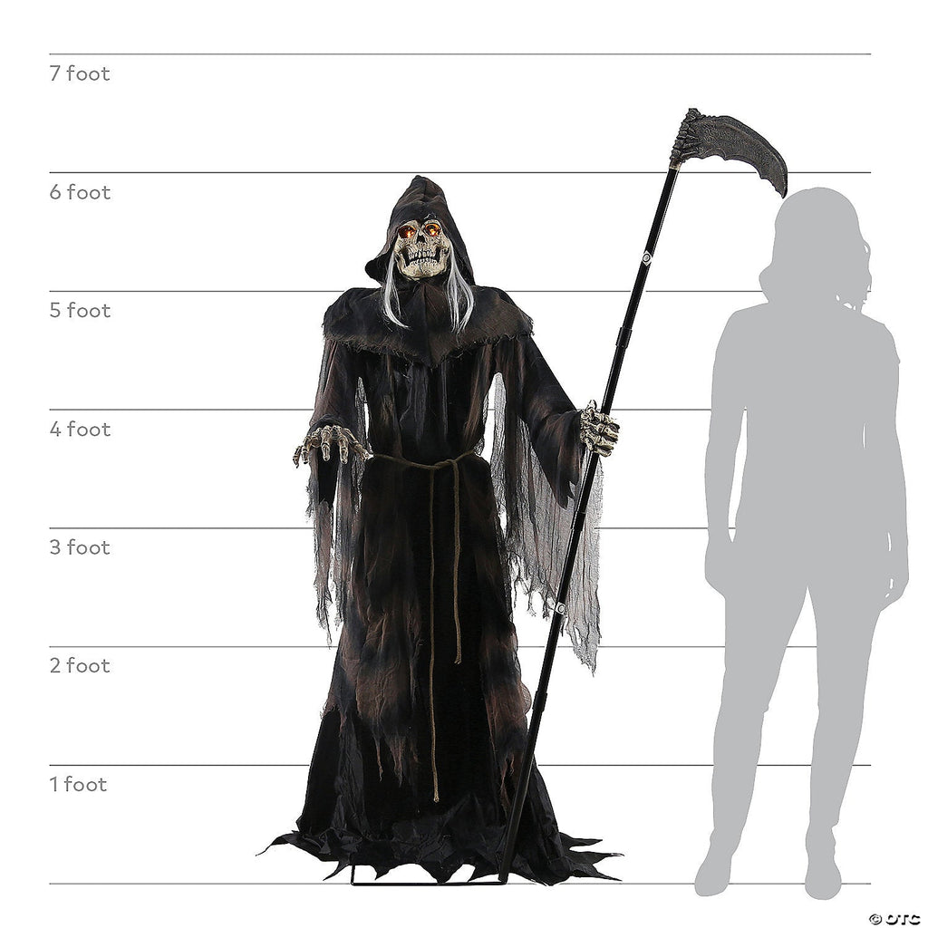 6 Ft. Lunging Reaper Animated Prop Standing Halloween Decoration