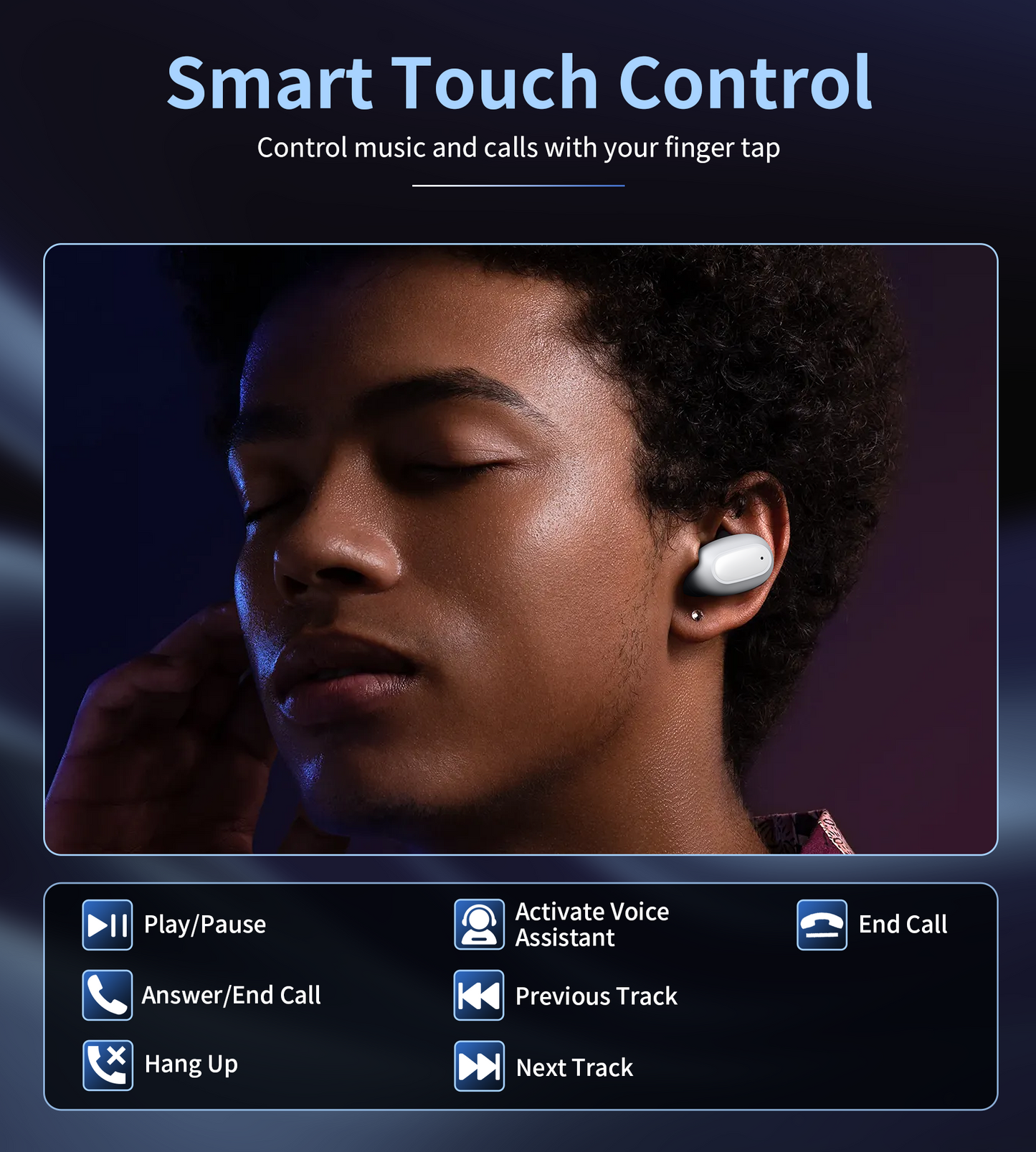 Mini Bean TWS Earbuds – Bluetooth 5.3 with MEMS Mic