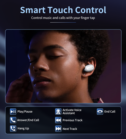 Mini Bean TWS Earbuds – Bluetooth 5.3 with MEMS Mic