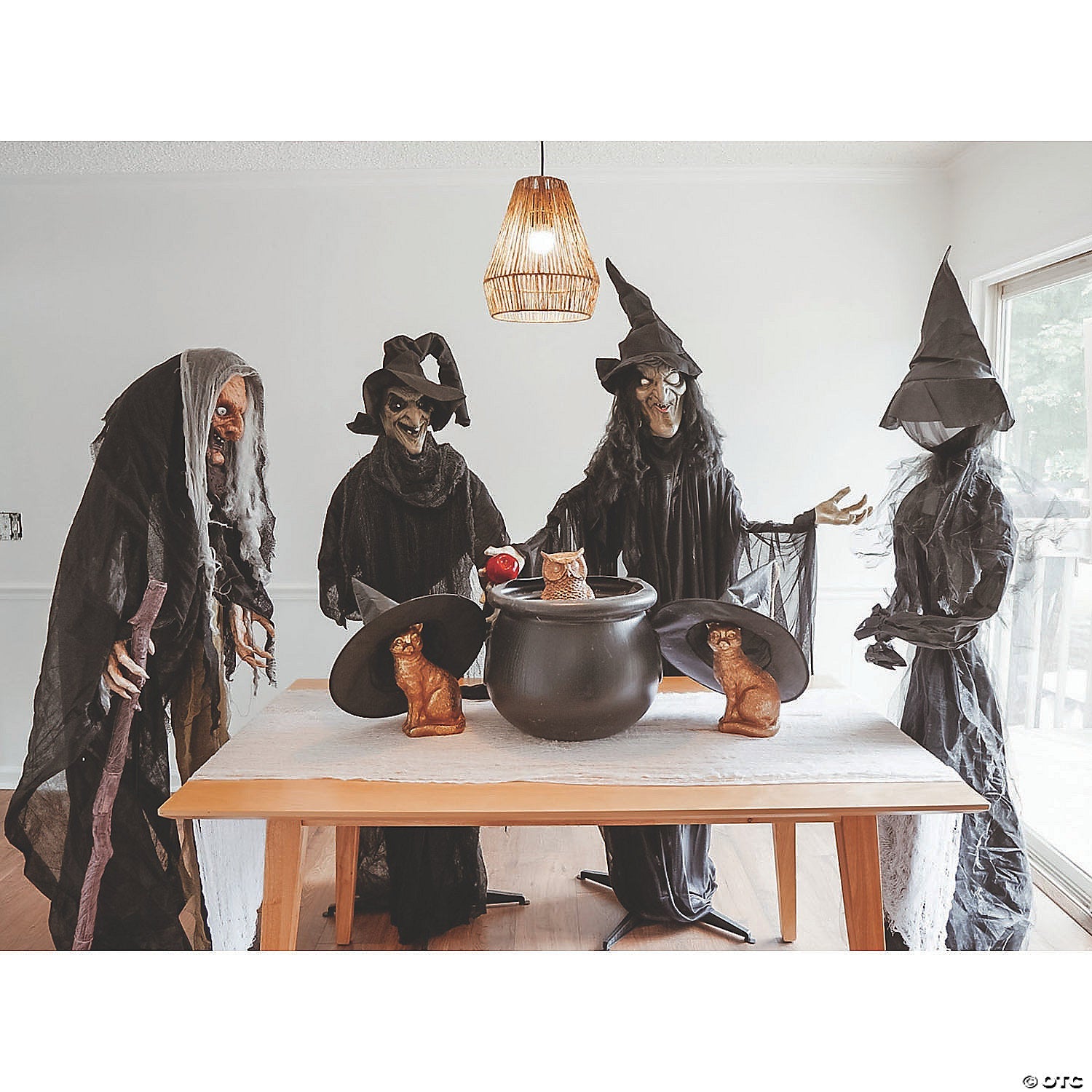 63" x 93" Standing Witch with Red Apple Halloween Decoration