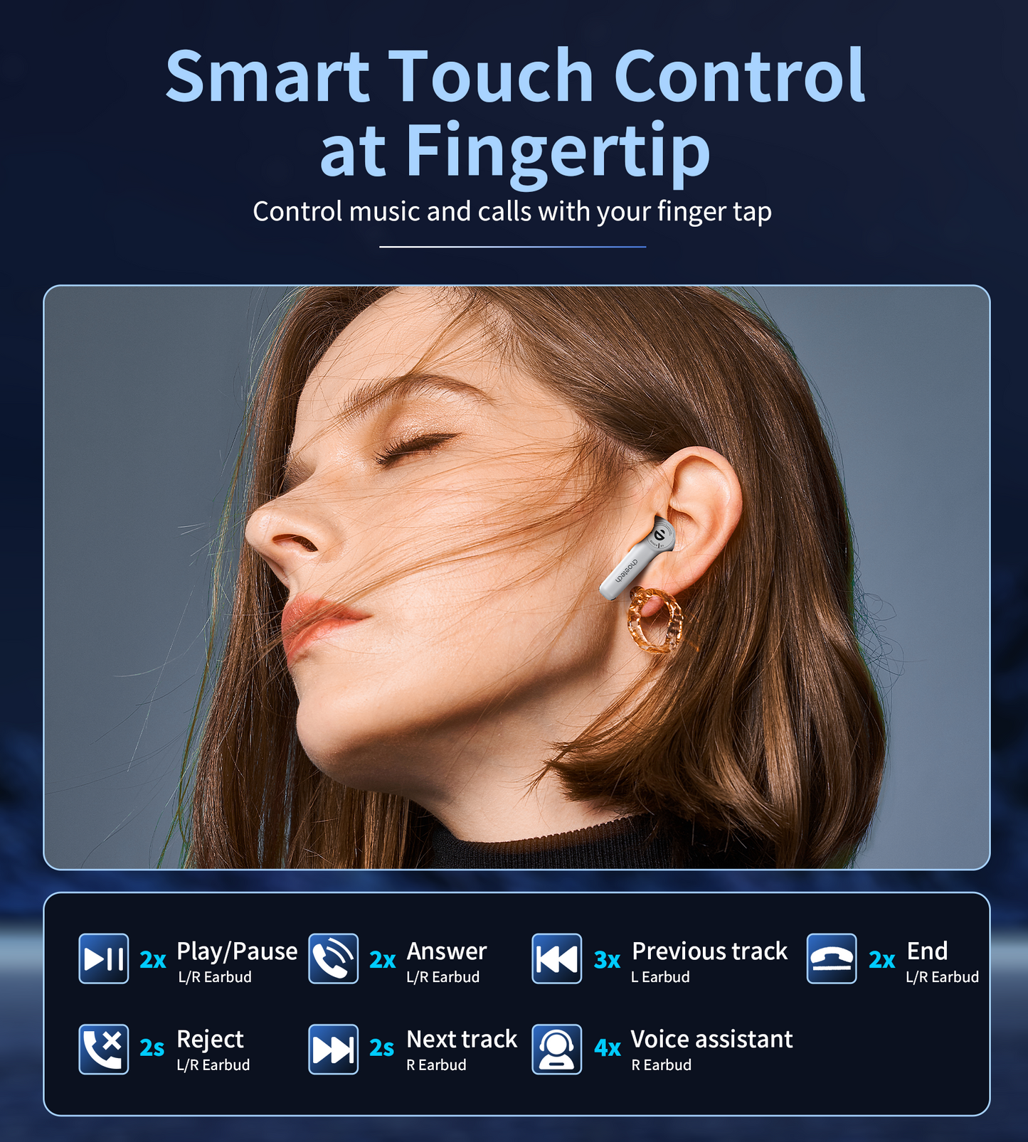 Open-Ear Sport Earbuds – Dual Mic Noise Reduction, Wireless