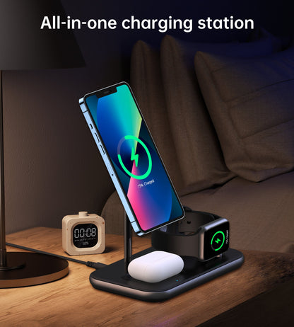 3-in-1 Magnetic Wireless Charger – MFM & MFI Certified