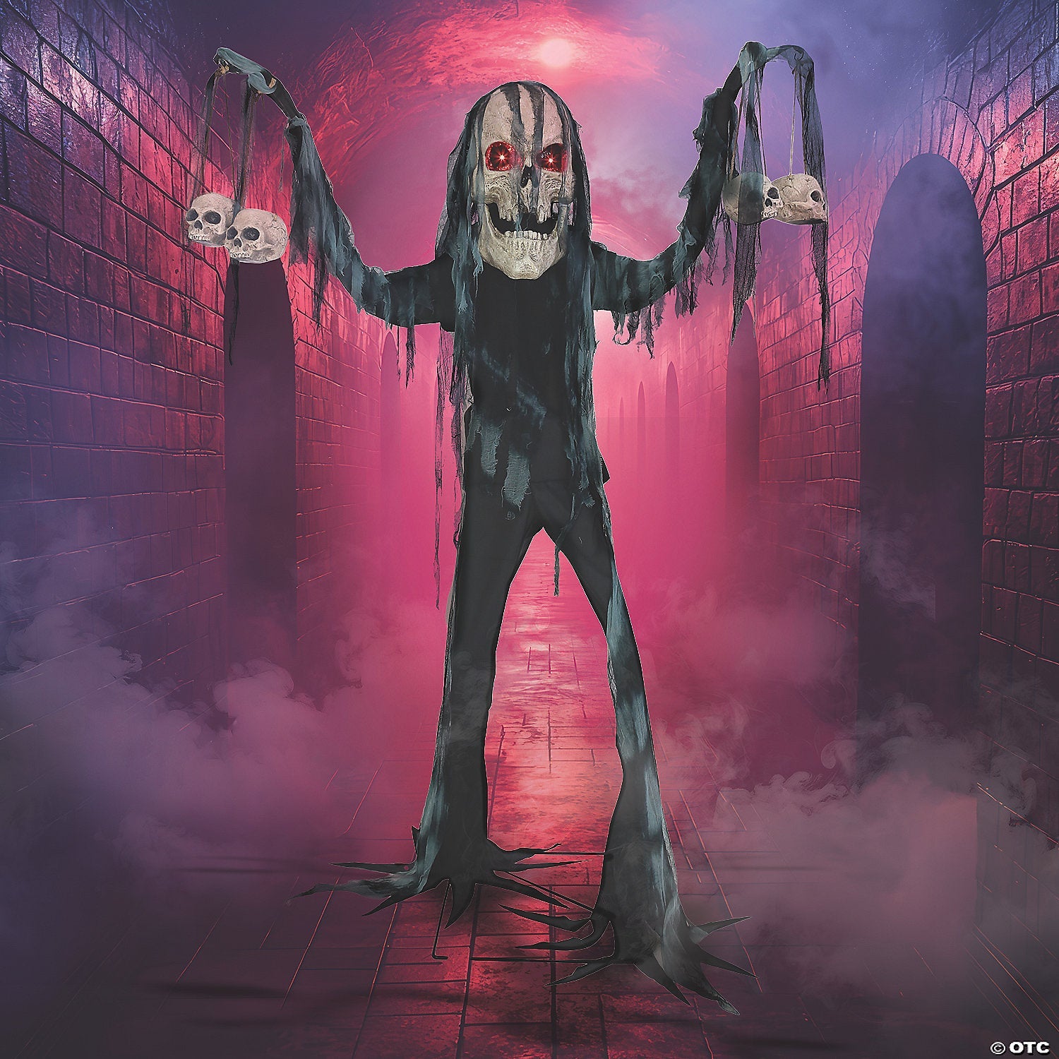 7 Ft. Animated Light-Up Catacomb Creature Halloween Decoration