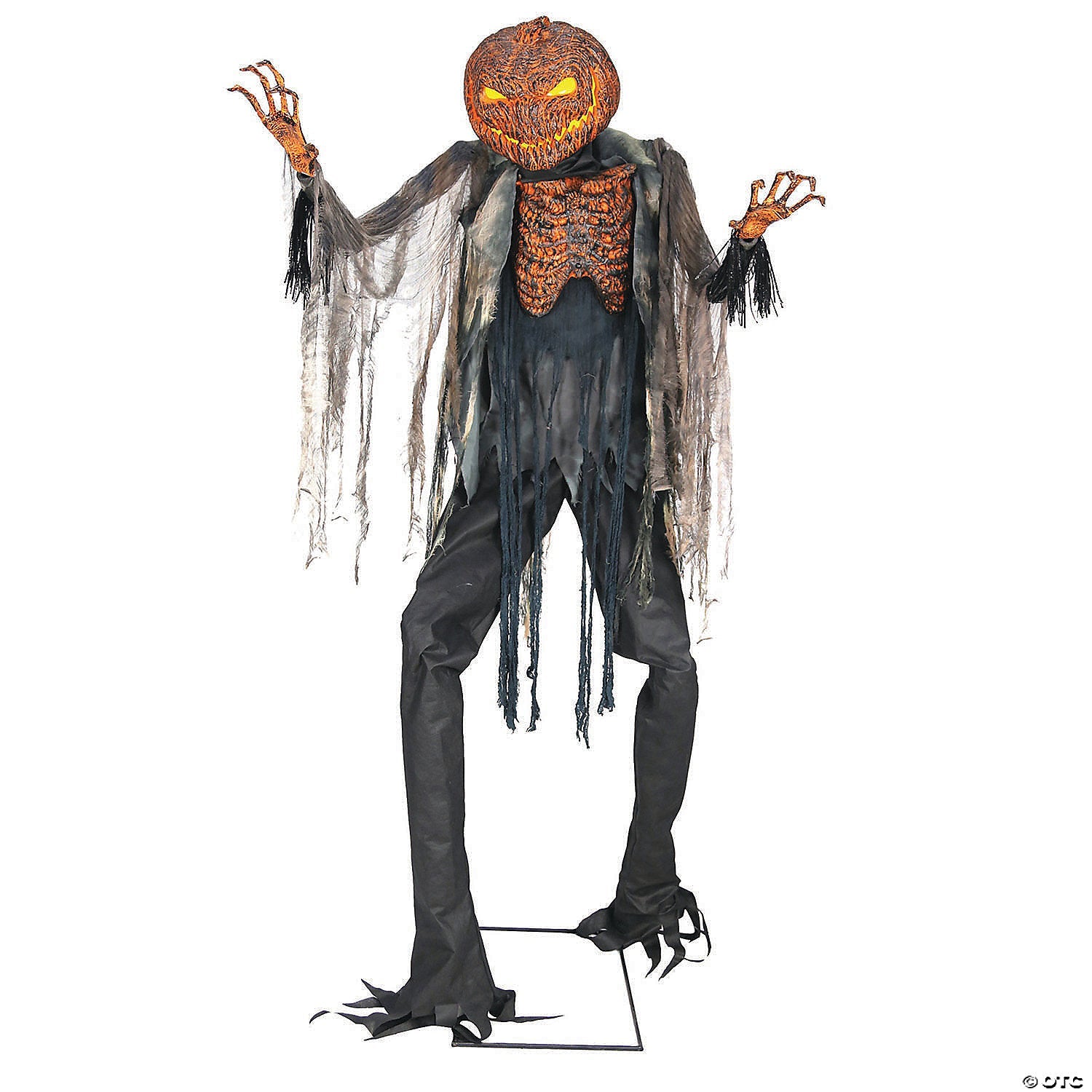 7 Ft. Scorched Scarecrow Animated Prop Standing Halloween Decoration