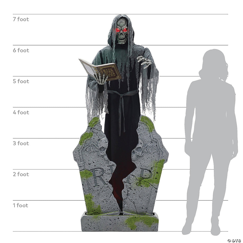 7 Ft. Soul Stealer Black & Grey Animated Prop Halloween Decoration