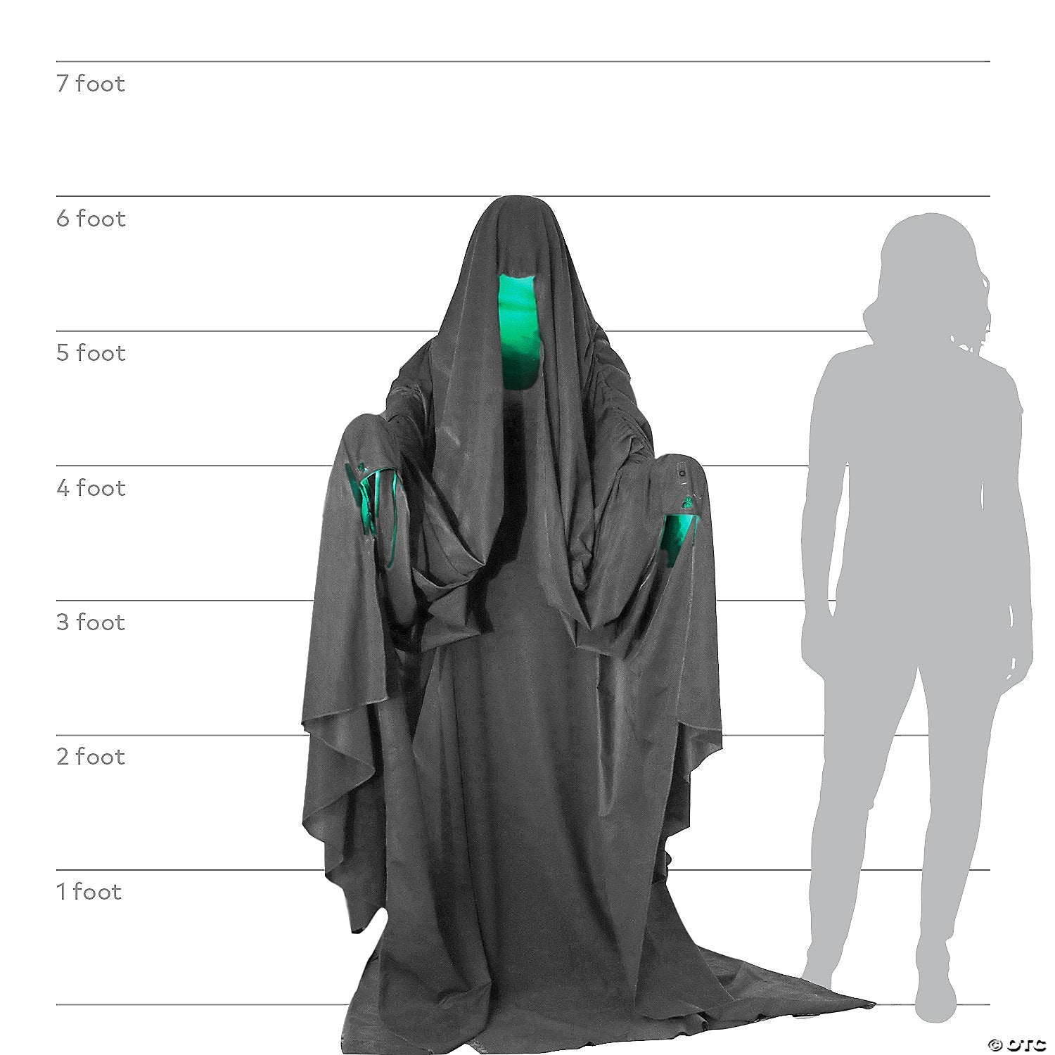 72" Hooded Phantom Animated Prop