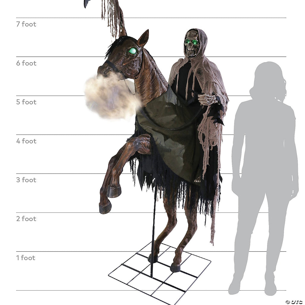 78" Reaper's Ride Horse & Rider Animated Prop with Light-Up Eyes