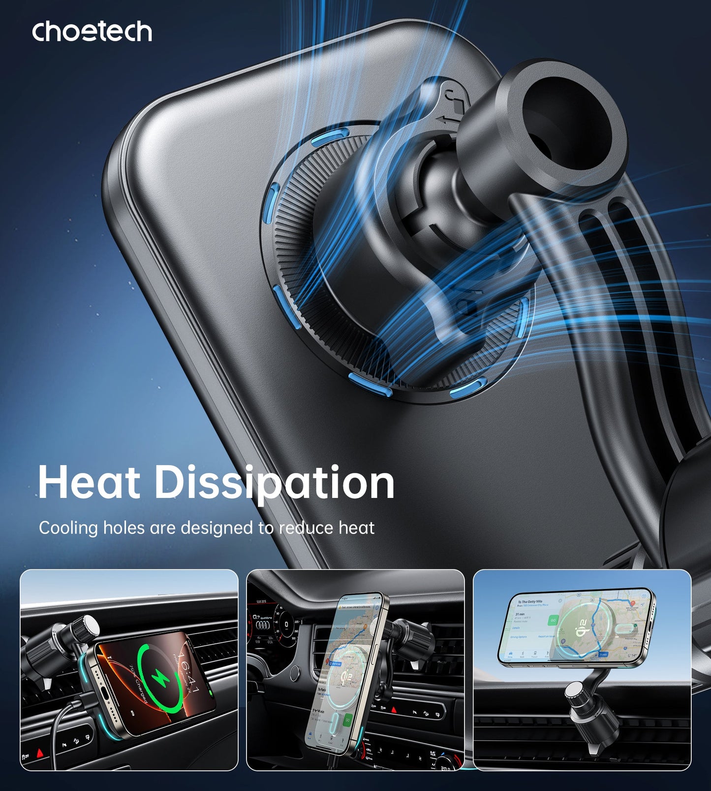 15W QI2 Magnetic Car Charger Holder – Fast Charge