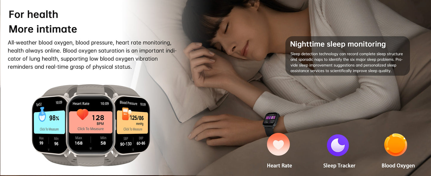 2.01" Smart Watch – Bluetooth Call, Fitness & Wellness