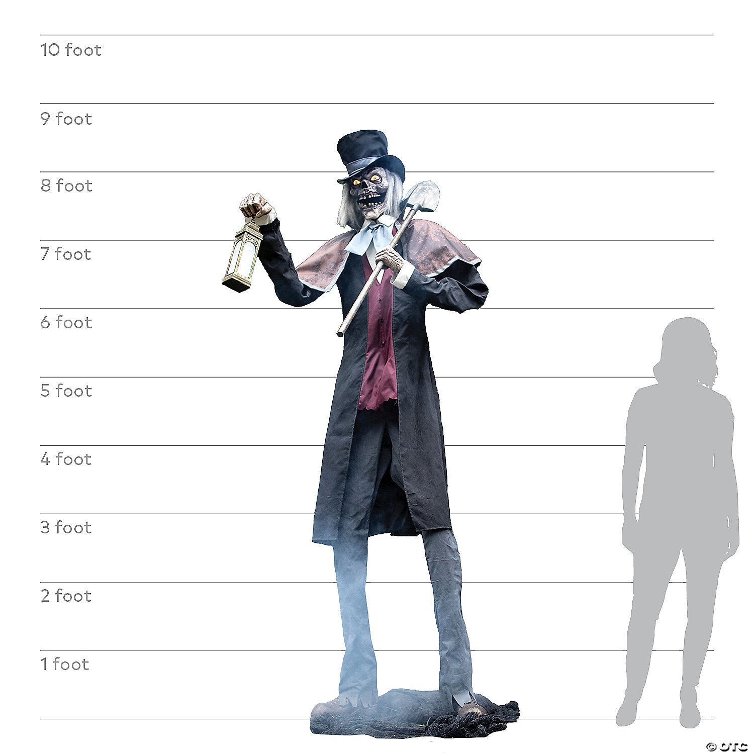 8 Ft. 5" Animated Towering Graveyard Host Halloween Decoration