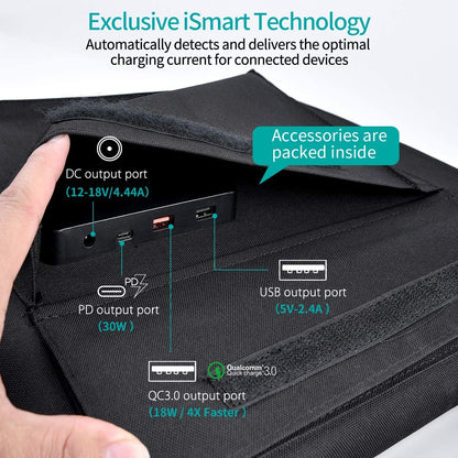 80W Foldable Solar Charger – Portable Panel for Outdoor Use