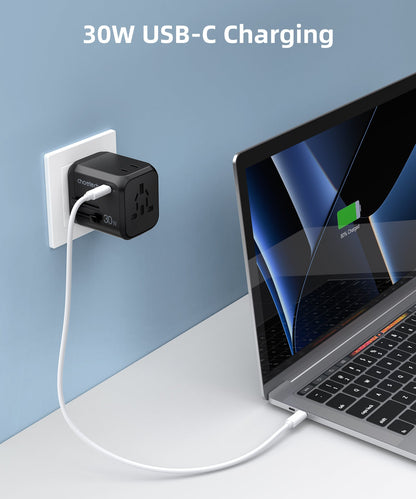 30W PD Travel Charger – Compact USB-C Wall Adapter