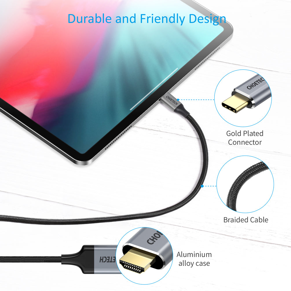 USB-C to HDMI Cable 4K@60Hz – 6.5FT / 2M High-Speed