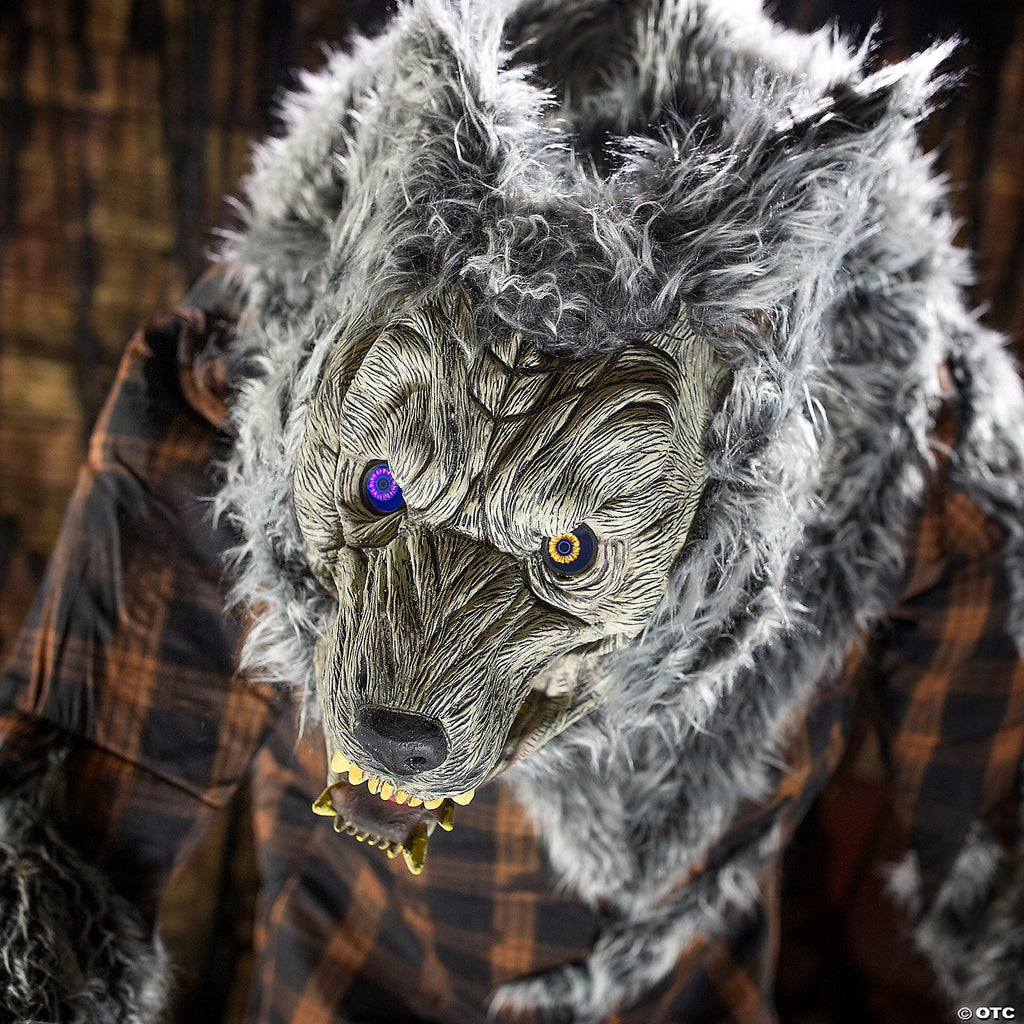 90" Animated Hulking Werewolf in Shirt & Pants Halloween Decoration
