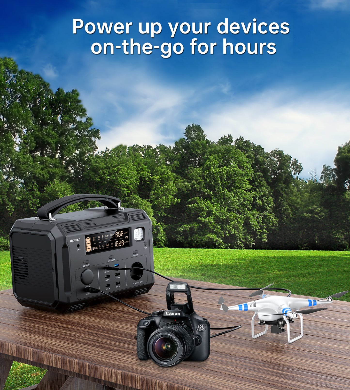 500W Portable Power Station – Outdoor Backup Battery