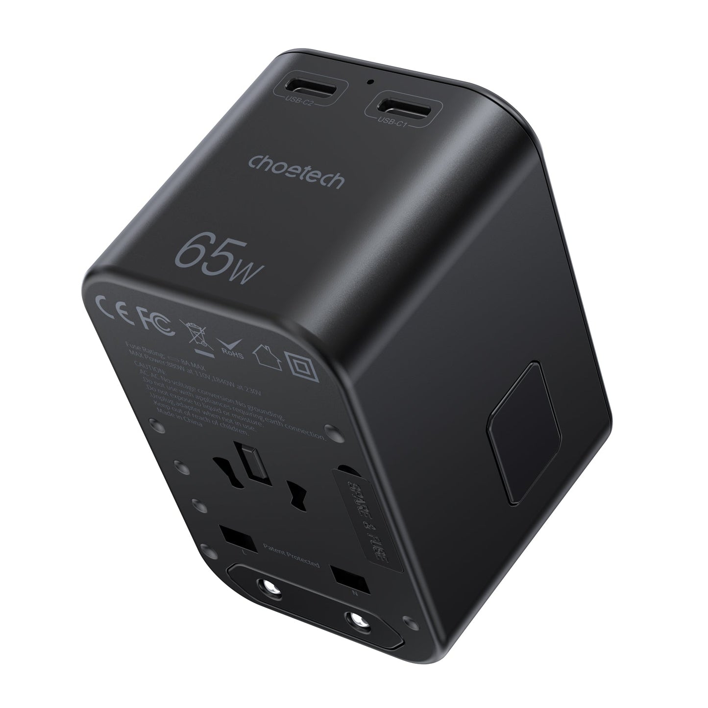 65W PD Wall Charger – Compact USB-C Adapter for Travel Use
