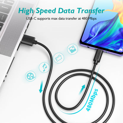 USB-A to Type-C Cable – 3.3ft Fast Charging Data Cord