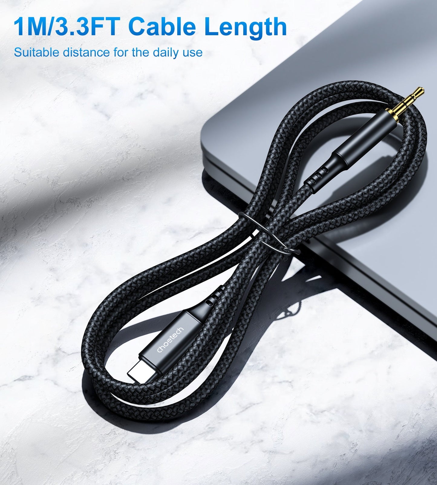 USB-C to 3.5mm Audio Cable – Headphone Adapter for Devices