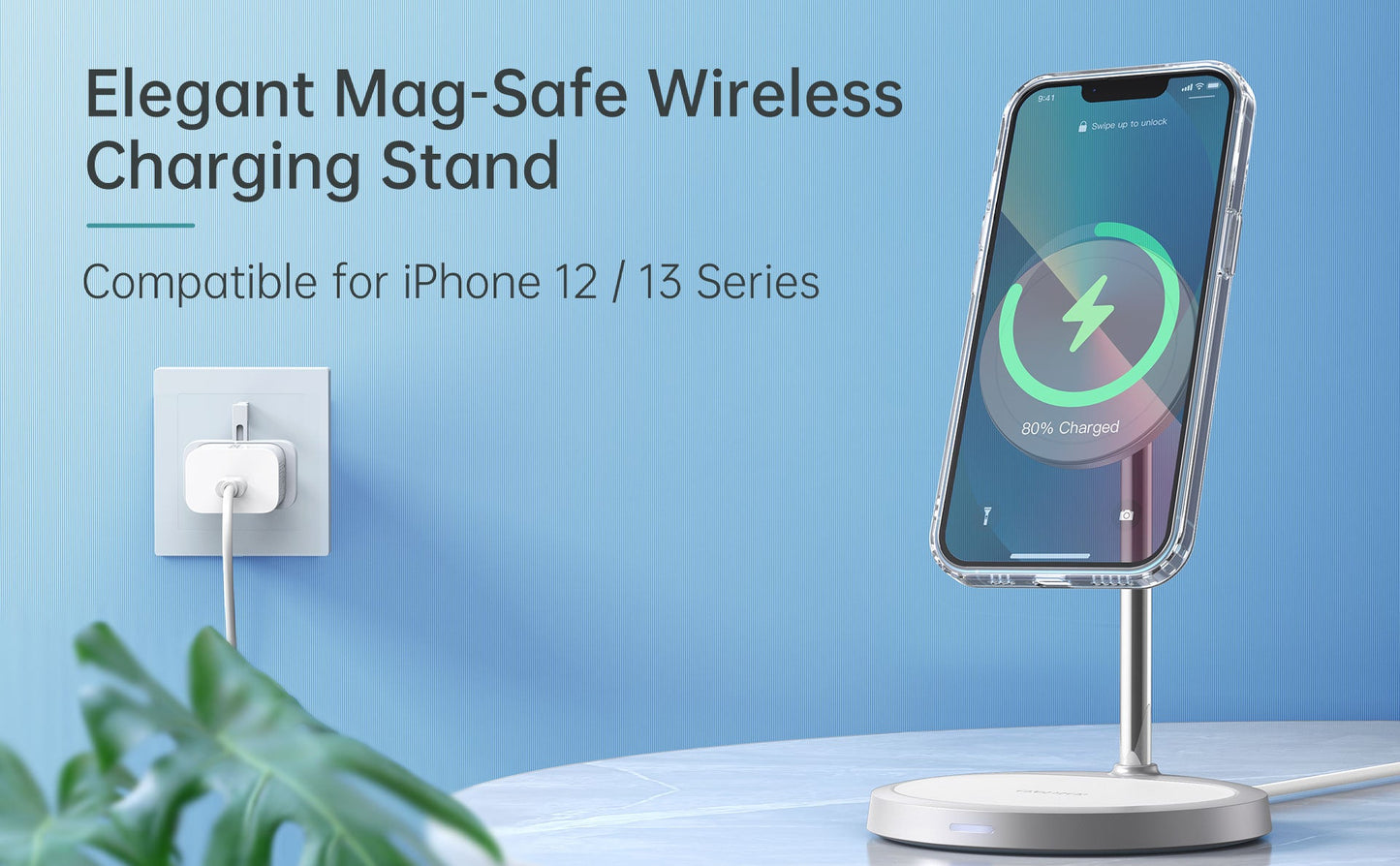 2-in-1 Magnetic Wireless Charger Stand – for iPhone 12–14