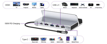 5-in-1 USB-C Hub – 4K HDMI, 100W PD, 3 USB Ports