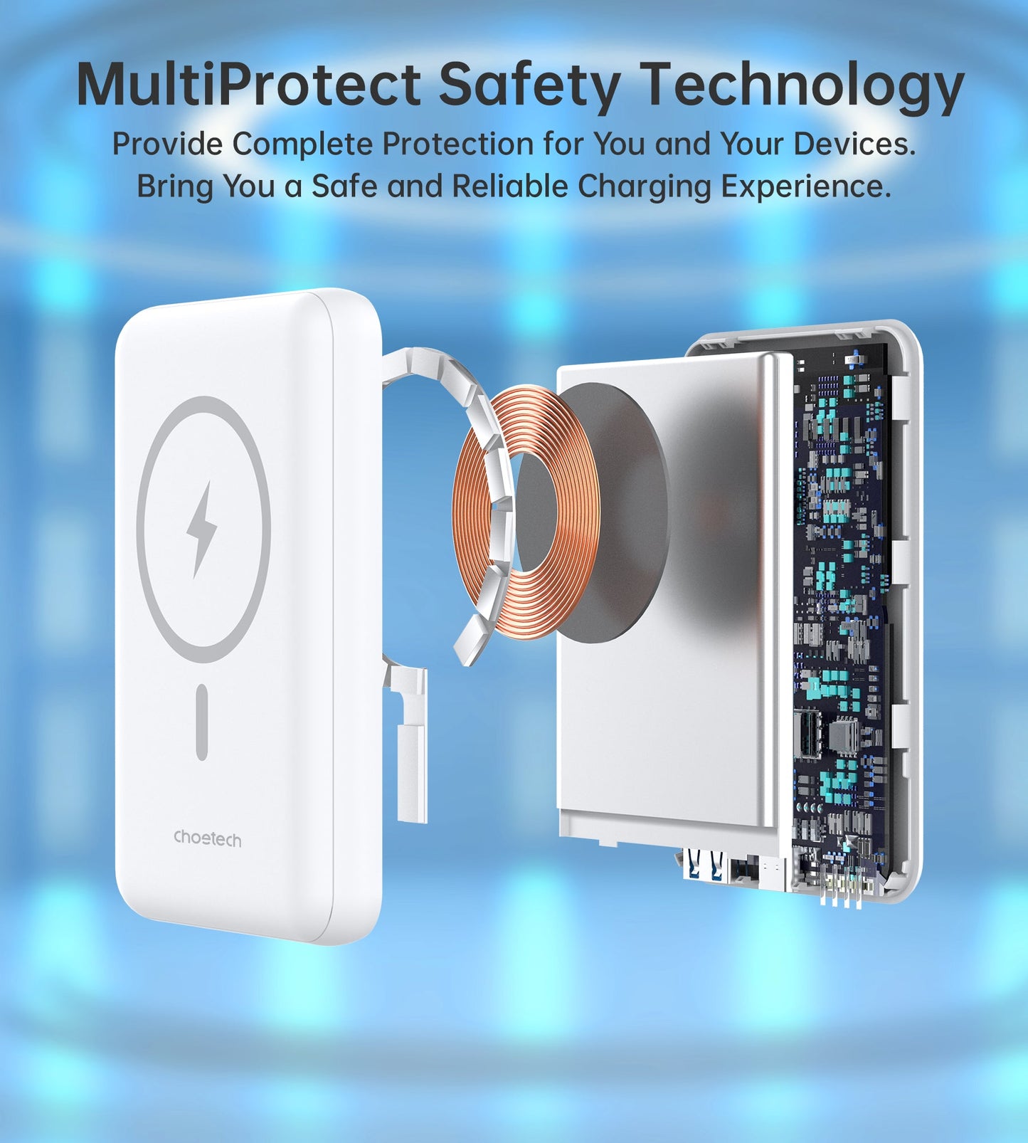 10000mAh Magnetic Wireless Charger – Portable Power Bank