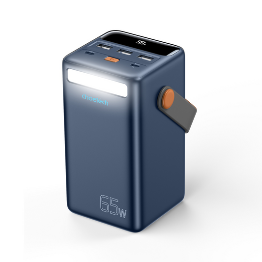 50000mAh Power Bank – 65W, LED & Camping Light, 4 Ports