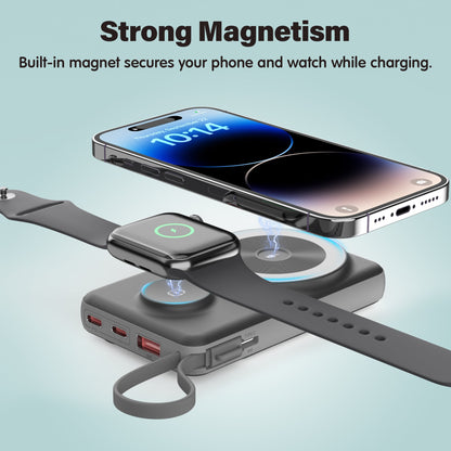 10000mAh Mag Power Bank– 22.5W PD, for iPhone & Watch