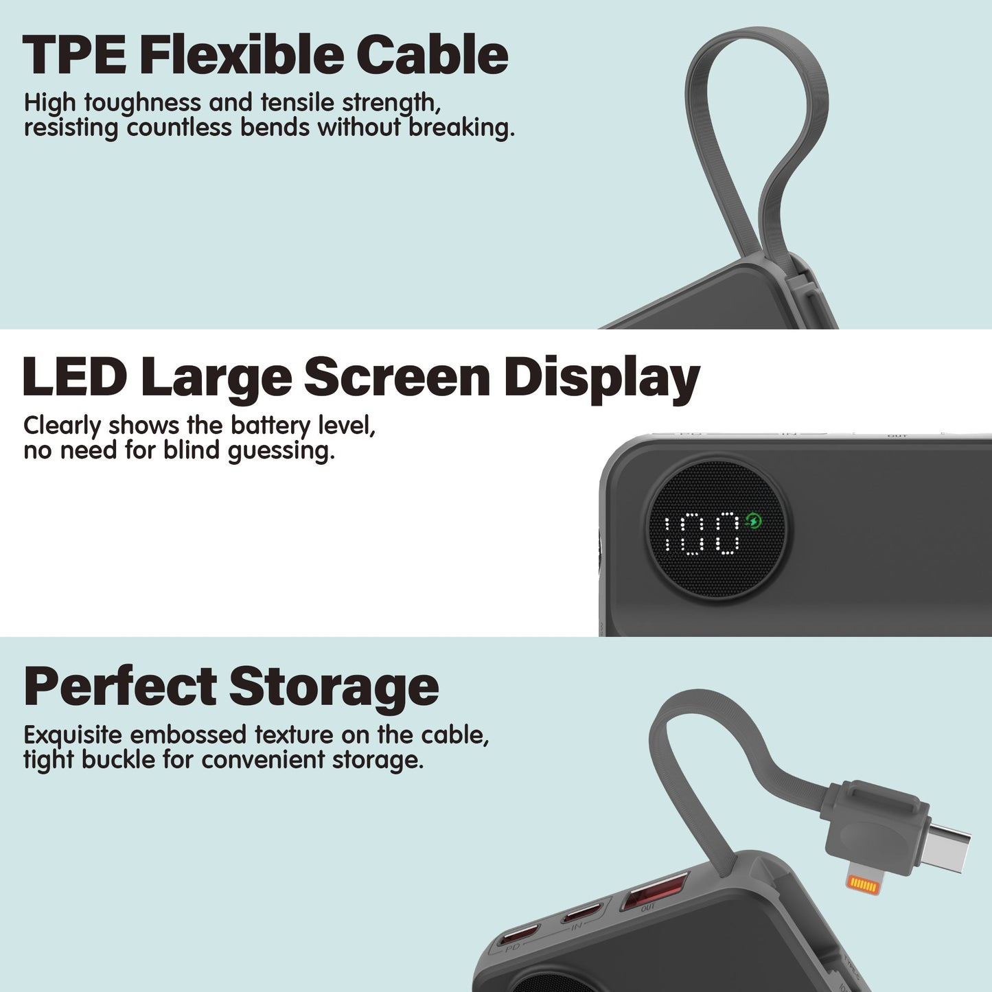 10000mAh Mag Power Bank– 22.5W PD, for iPhone & Watch