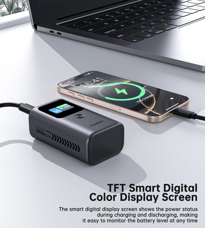 10000mAh Power Bank – 30W USB-C, TFT Display, 3 Outputs