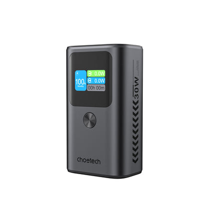 10000mAh Power Bank – 30W USB-C, TFT Display, 3 Outputs