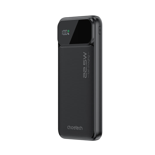 10000mAh Power Bank – 22.5W USB-C + Dual USB-A, Black