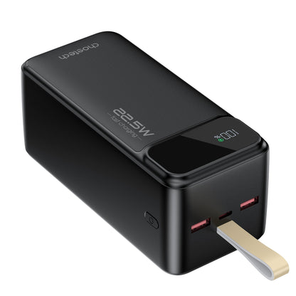 50000mAh Power Bank – 22.5W USB-C + Dual USB-A, Black