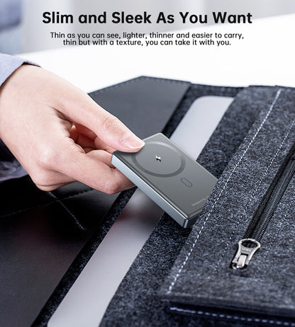 10000mAh Mag Wireless Bank – 20W USB-C, Slim, for iPhone/Qi