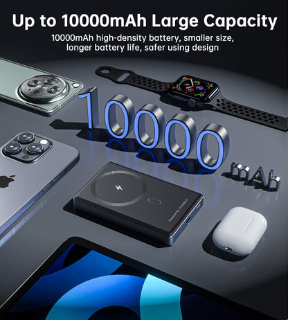 10000mAh Mag Wireless Bank – 20W USB-C, Slim, for iPhone/Qi