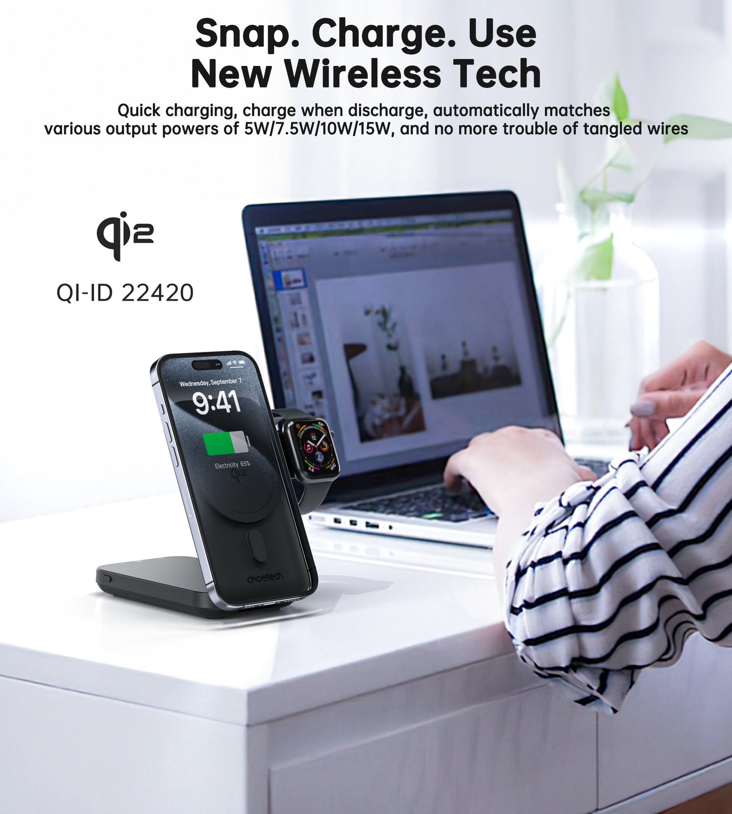 Qi2 Wireless Power Bank – 10000mAh, 15W Mag Charge