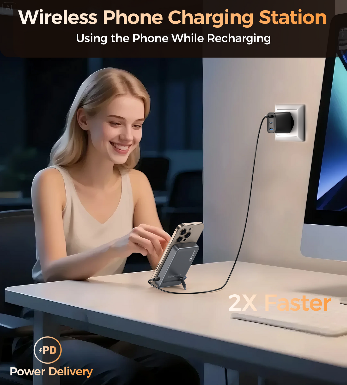 Qi2 Wireless Power Bank – 15W Magnetic Wireless Charging