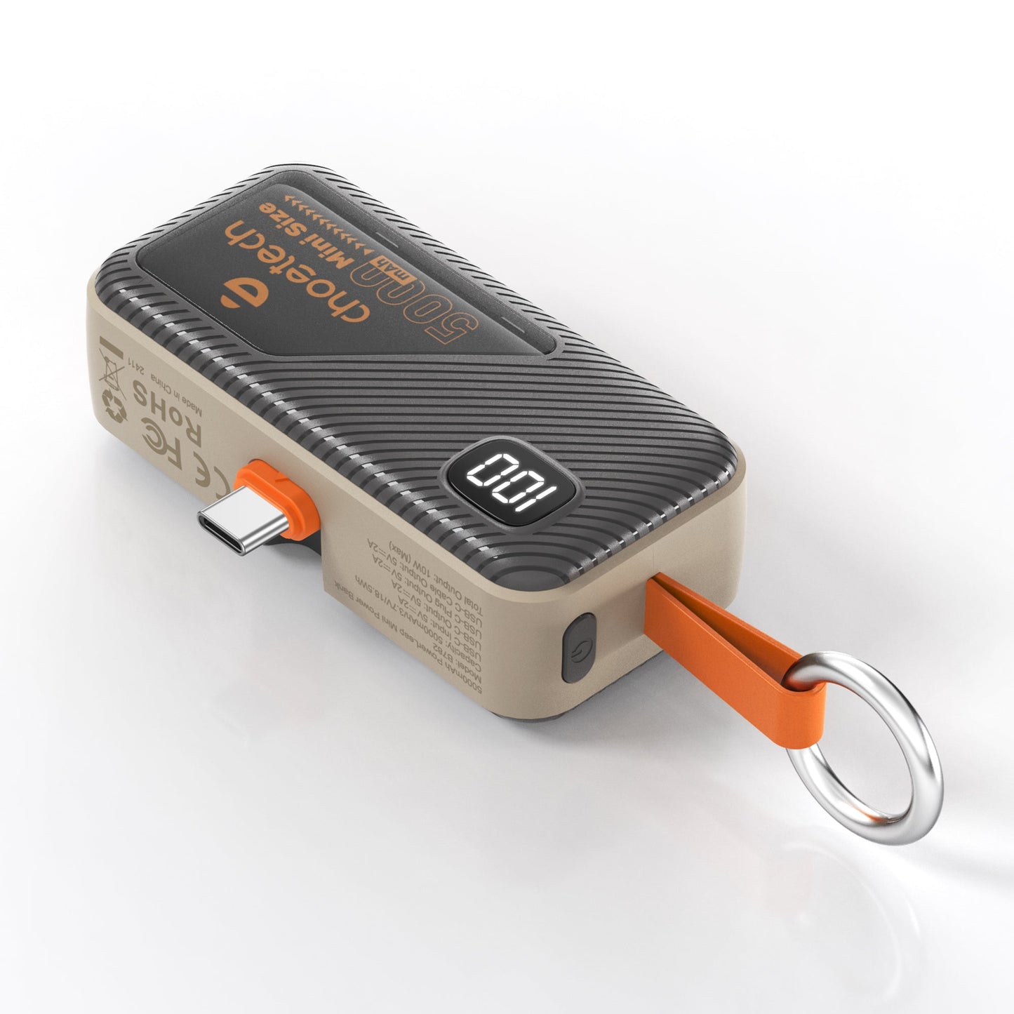 5000mAh Foldable USB-C Power Bank – Compact & Portable