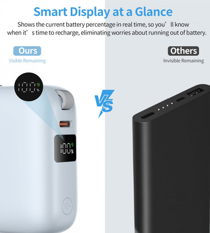 10000mAh Power Bank – 35W USB-C Fast Charge, LED Display